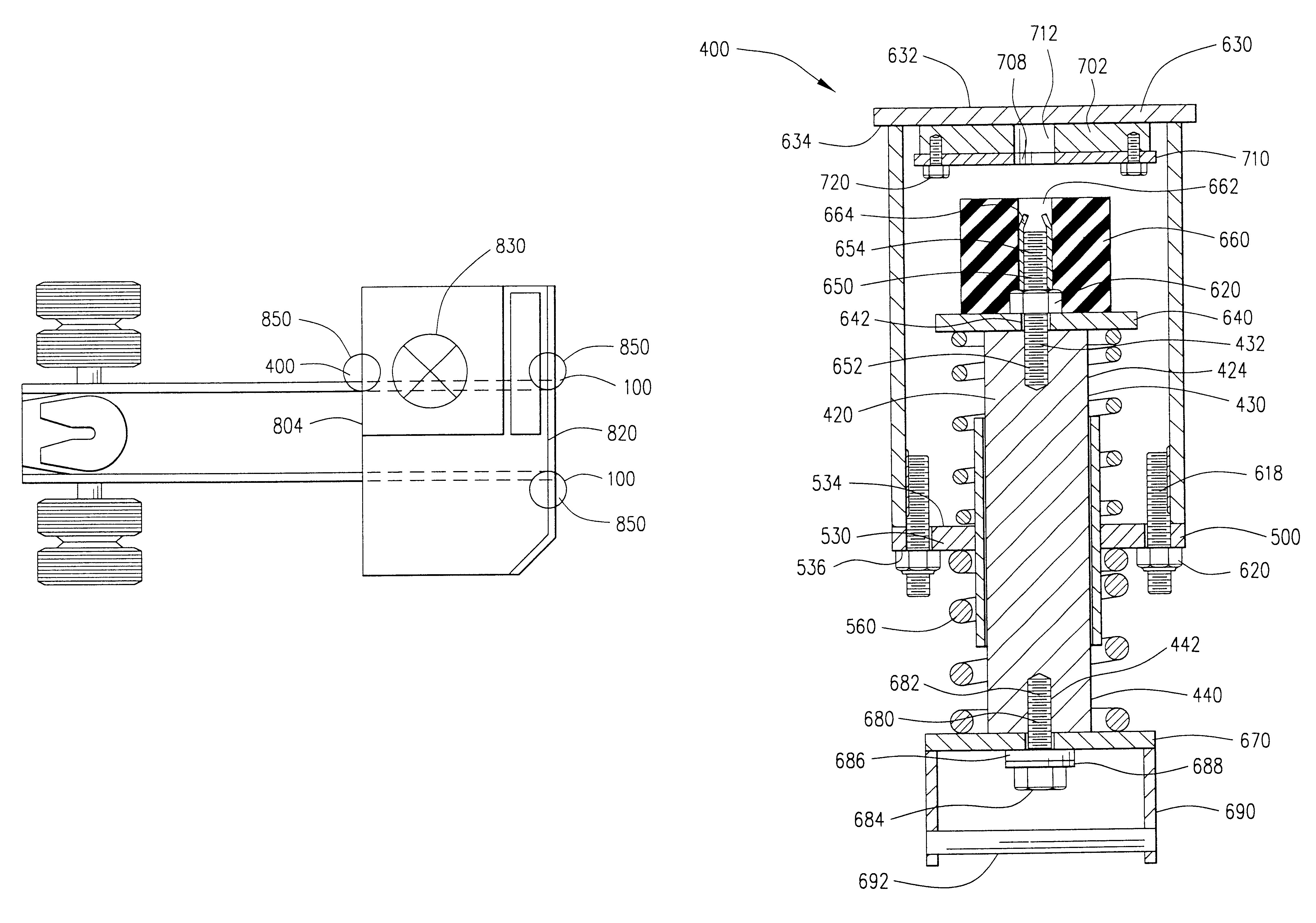 Cab suspension system for terminal tractors