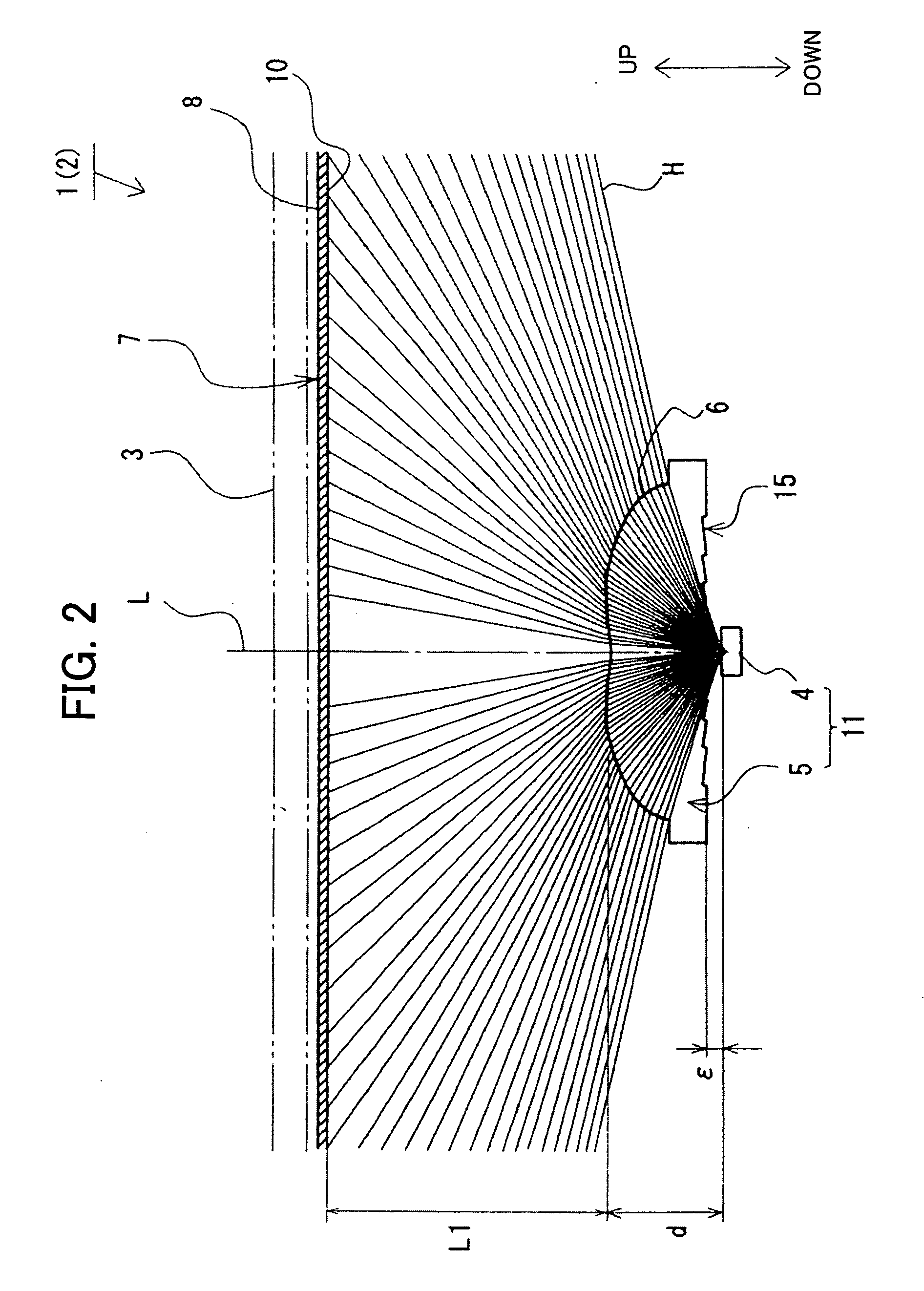 Emission device, surface light source device and display