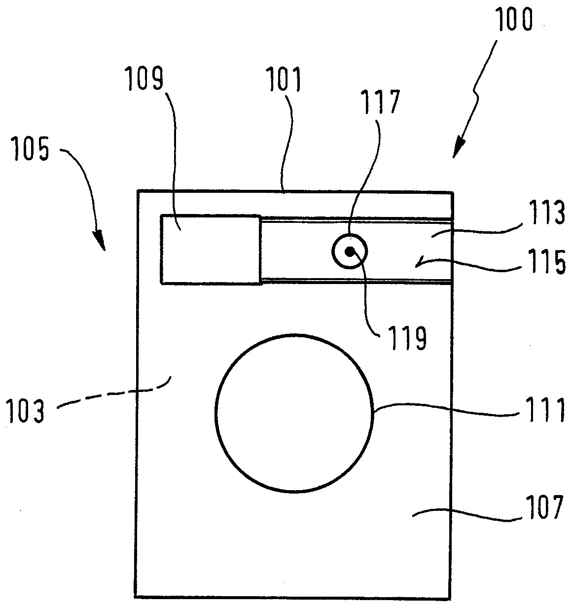 Household appliance comprising a switching element