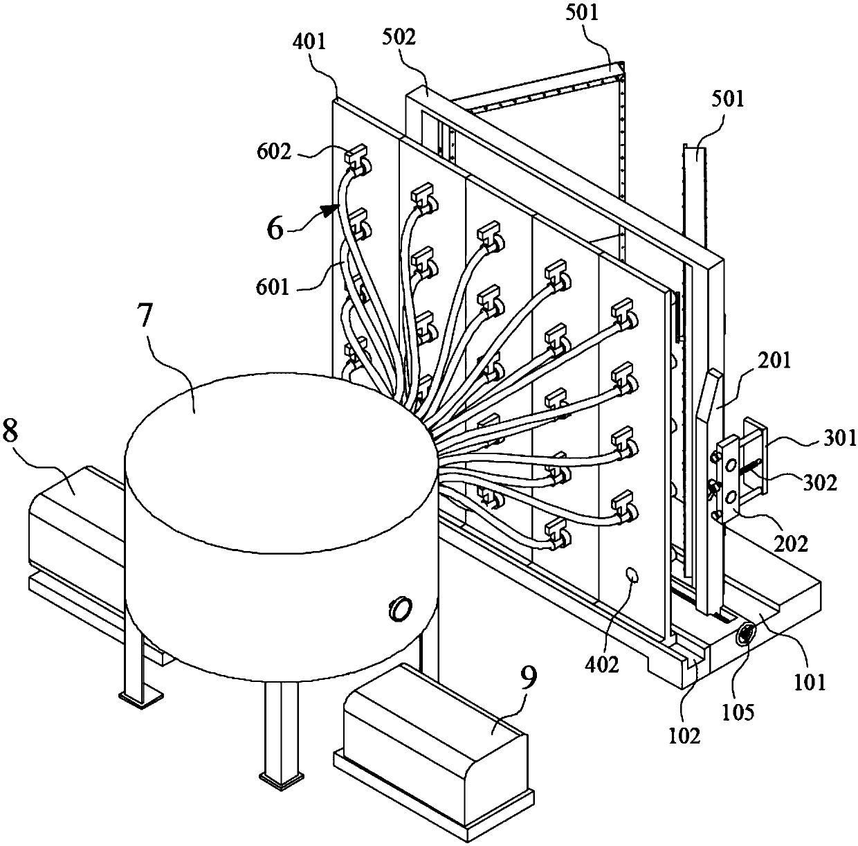 Clamping mechanism of tunnel protective door and wind pressure test device comprising clamping mechanism