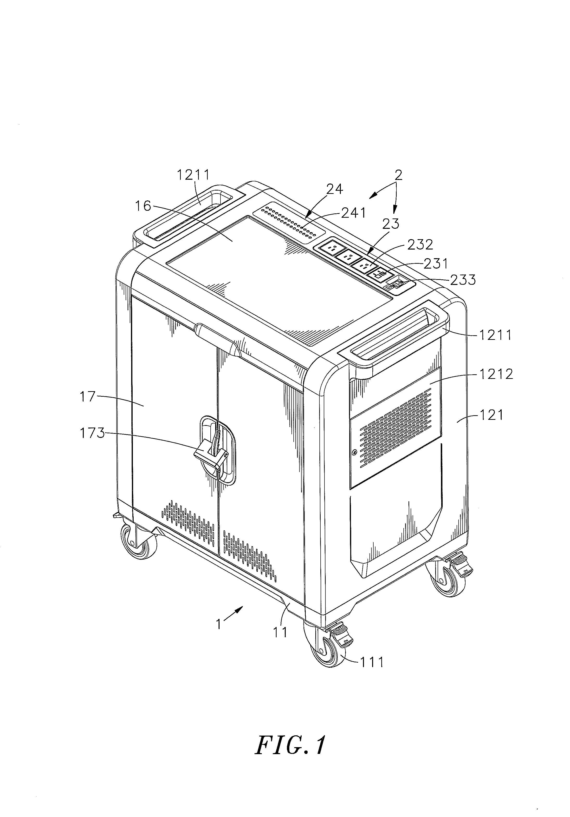 Tablet storage and charging cart