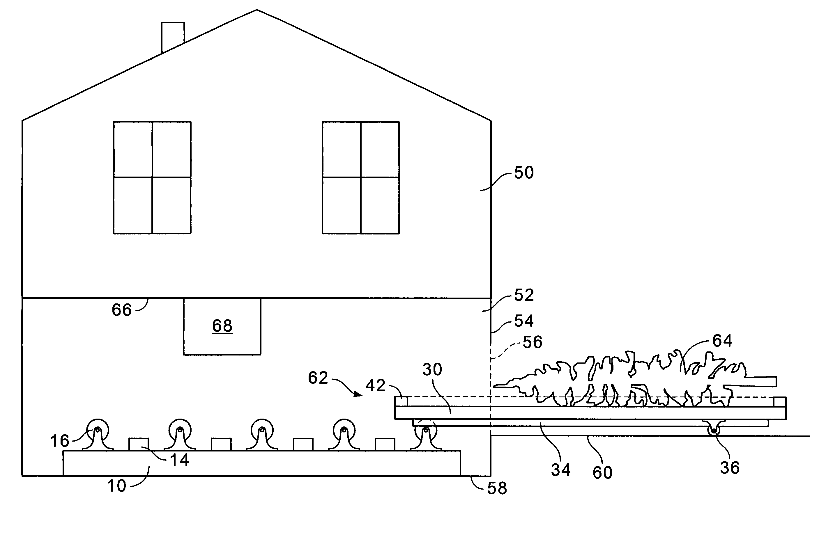 Storage device for raised homes