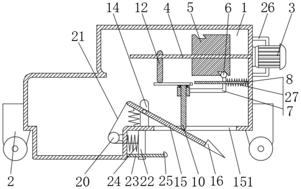 A brick and mud cleaning device for easy collection of slag