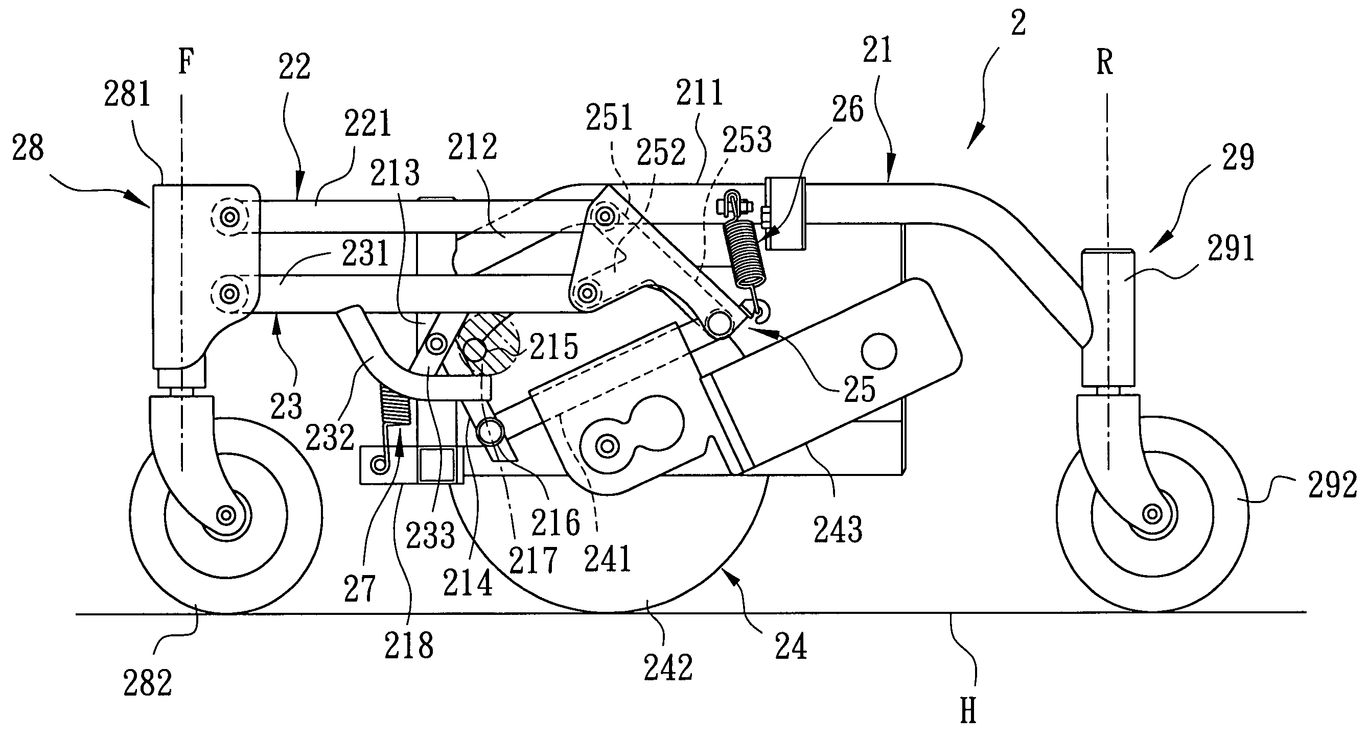 Wheelchair suspension