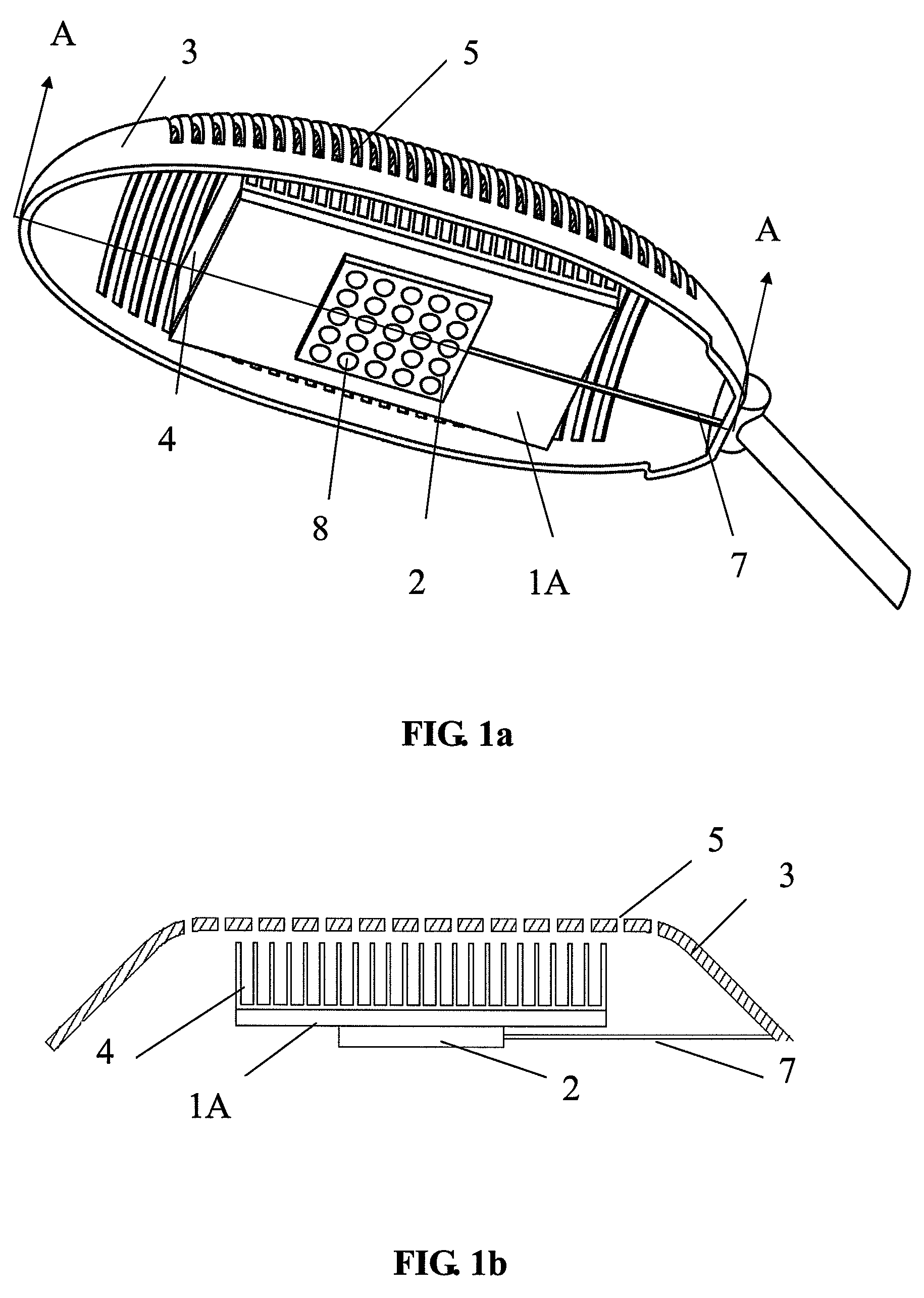 Heat dissipation devices for an LED lamp set