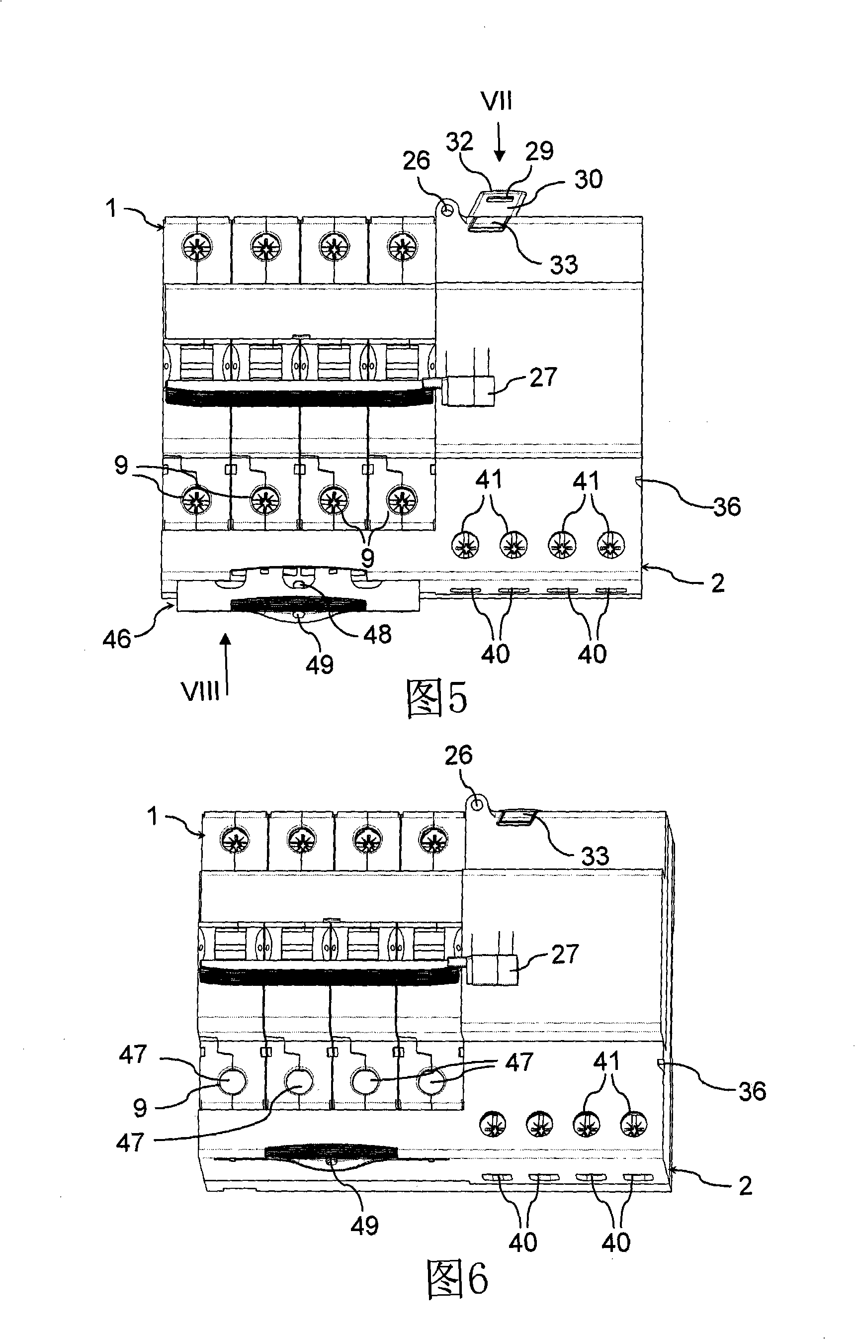 Residual current device for an electric circuit breaker