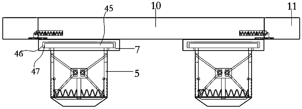 Stacking, loading and carrying device for hollow bricks and method thereof