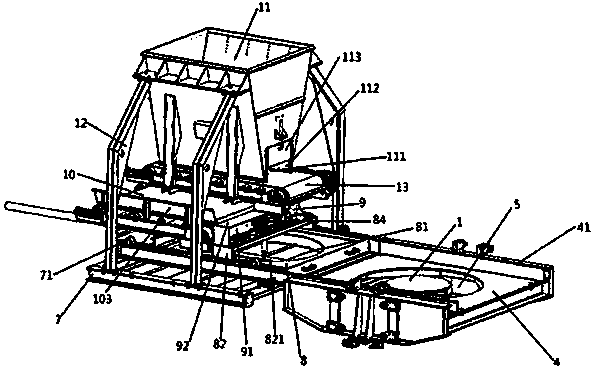 Sliding-type concrete product distributing device