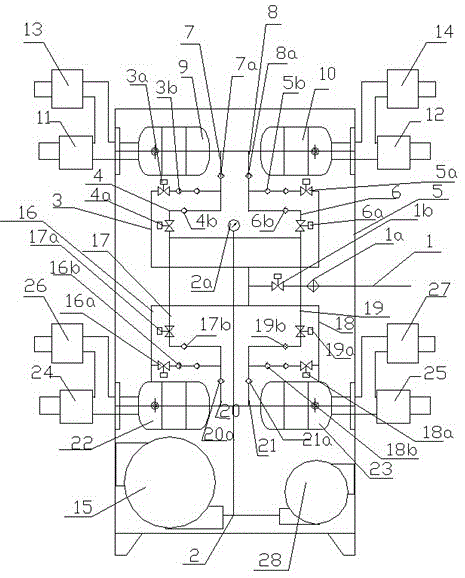 Four-channel distribution and initiation cabinet with function of supplying air for novel protection air curtain