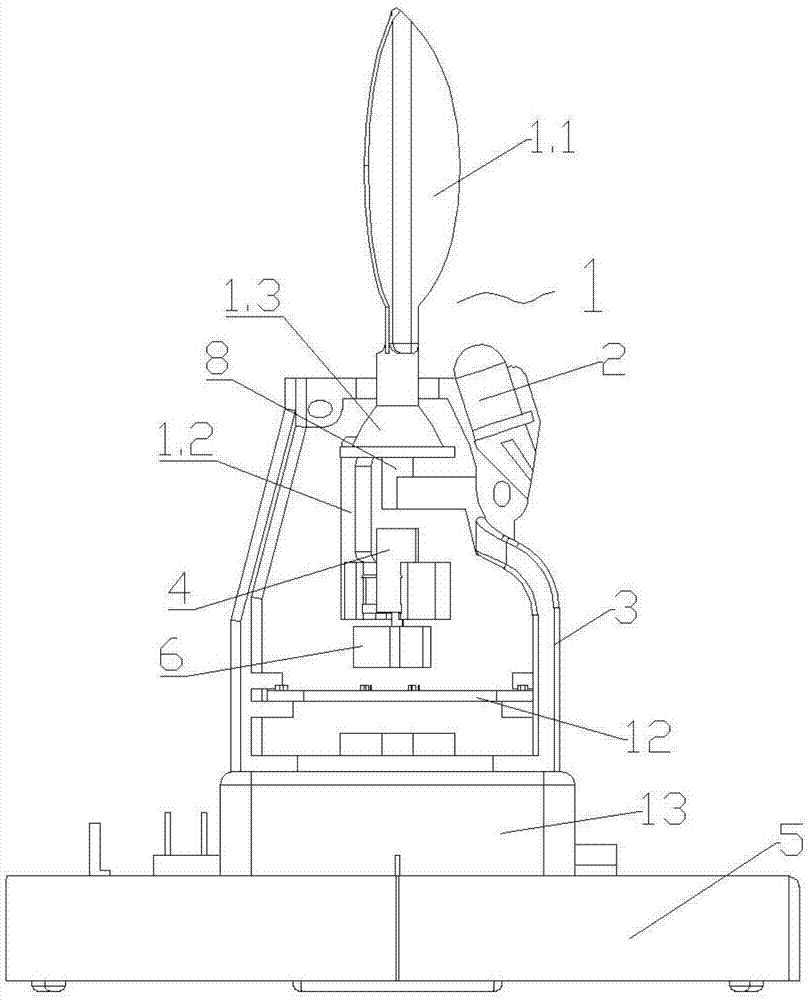 Electronic light-emitting device for simulating real naked flame