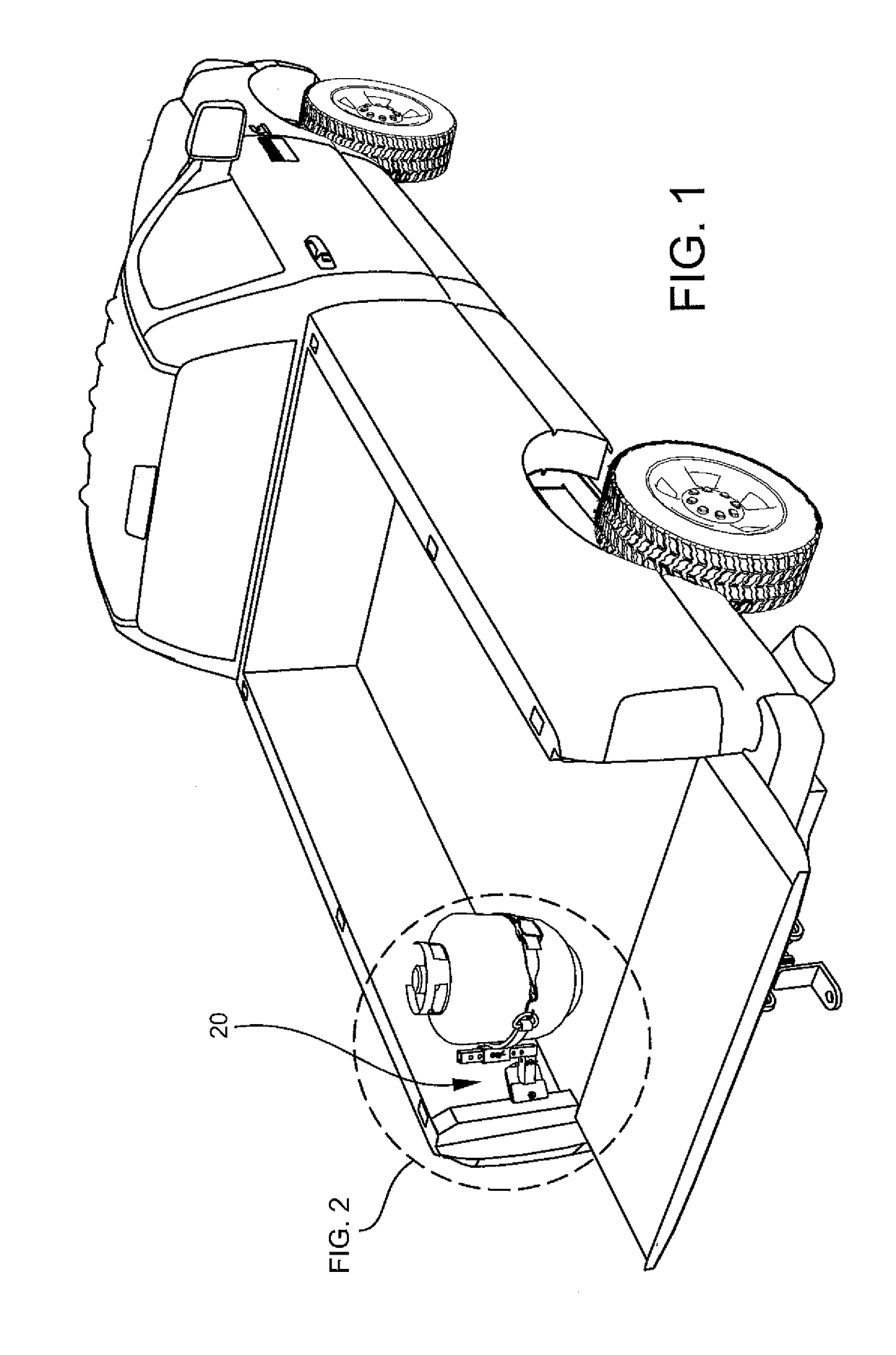 Universal propane tank transport bracket for pickup trucks