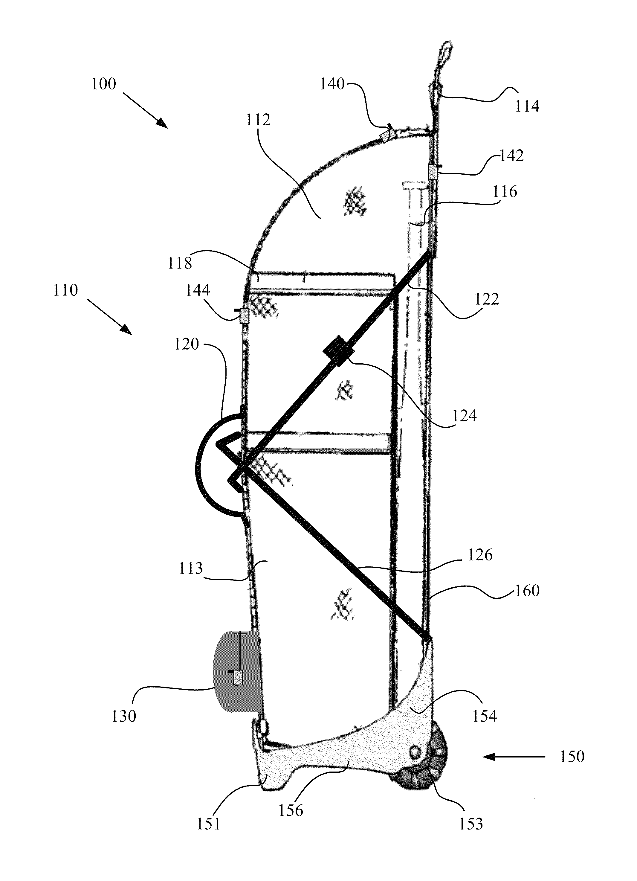 Wheeled bag and support chassis