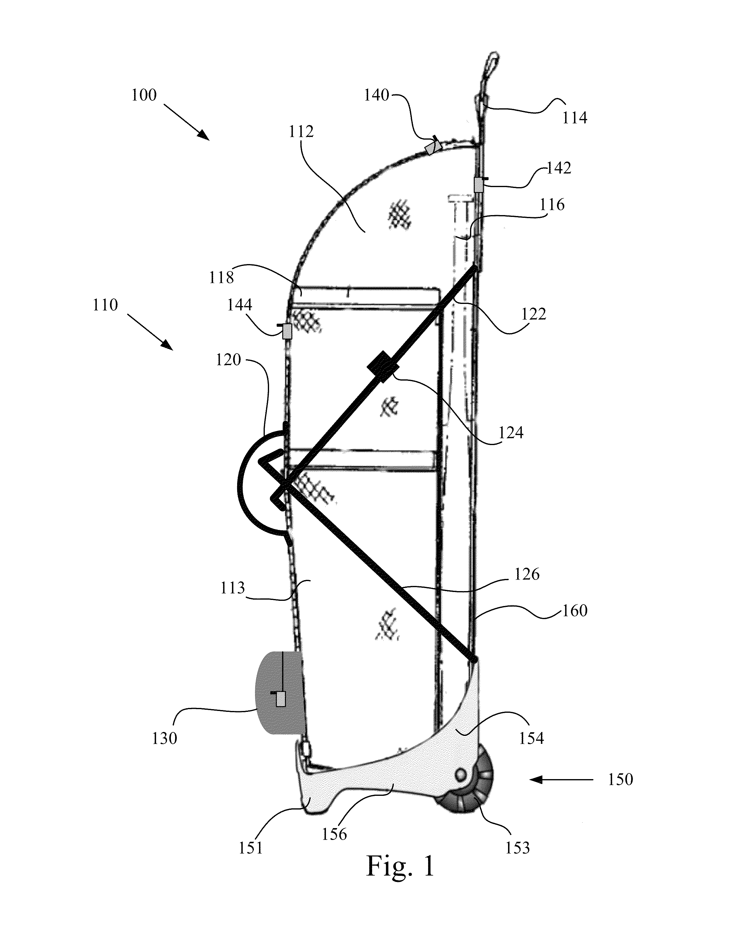 Wheeled bag and support chassis