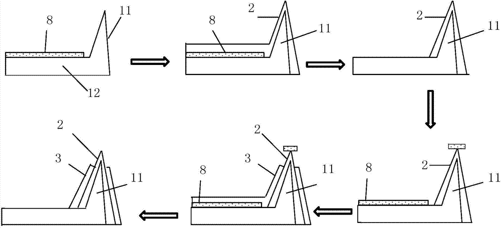 Atomic force microscope scanning thermal probe and preparation method thereof