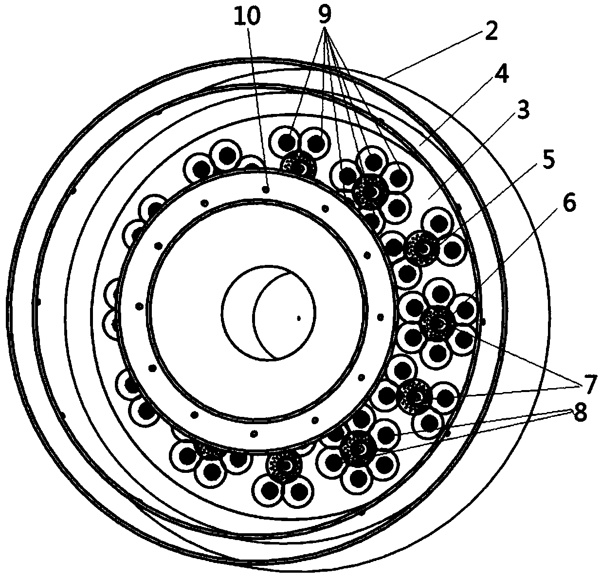 Low-pollution combustion chamber for direct injection of multi-point lean oil