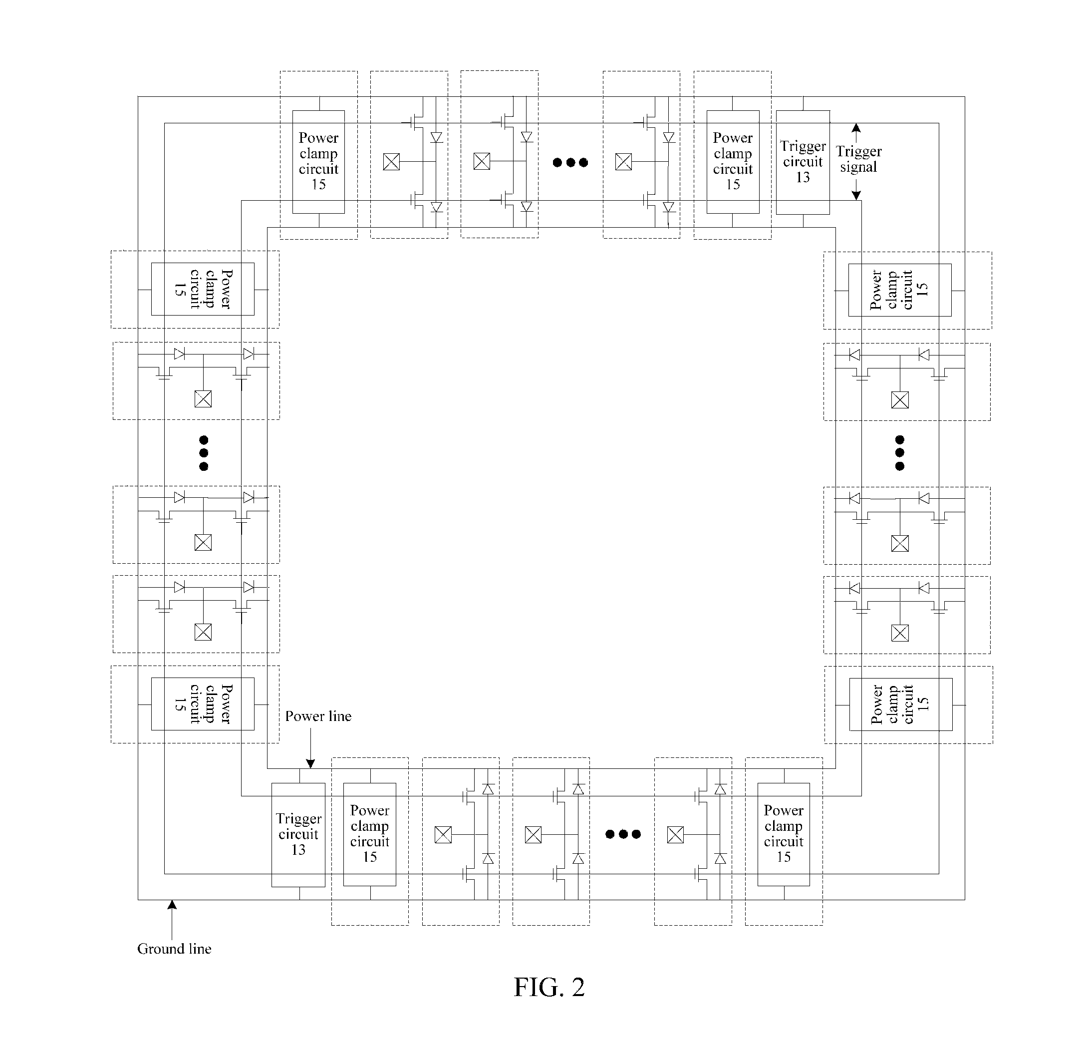 Whole-Chip Esd Protection Circuit and Esd Protection Method