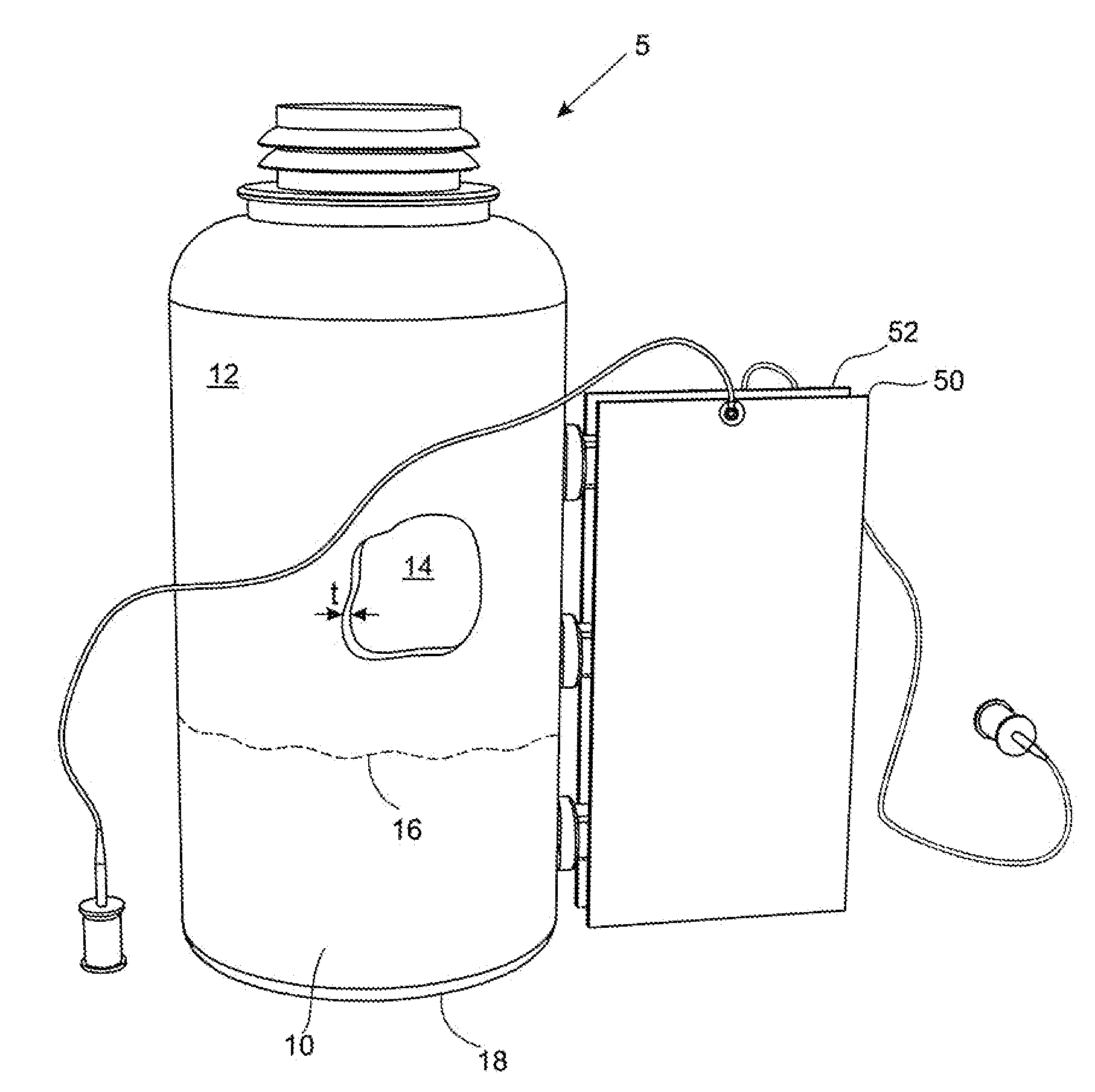 Consumable supply item with capacitive fluid level detection for micro-fluid applications