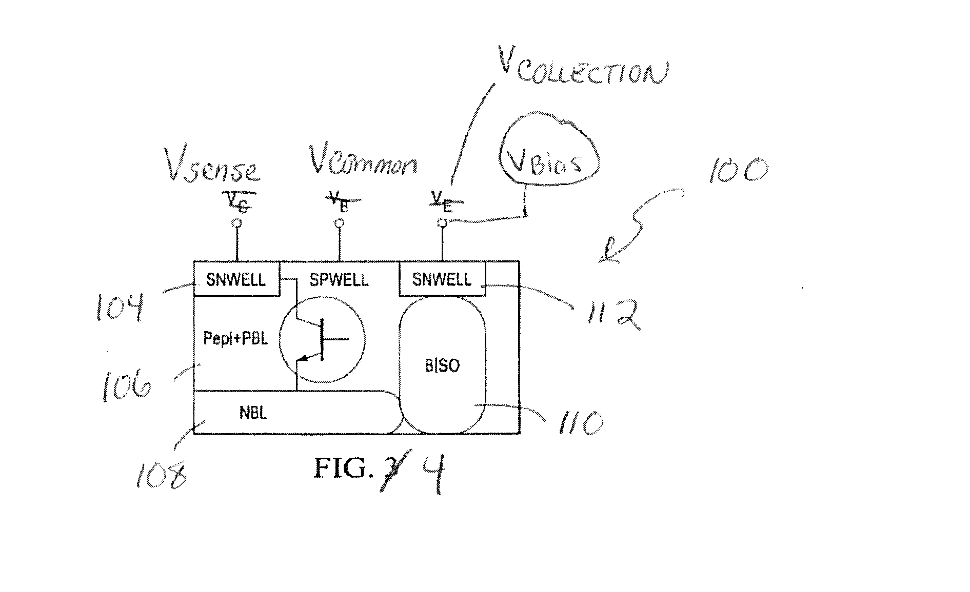 Photodiode with a dark current suppression junction