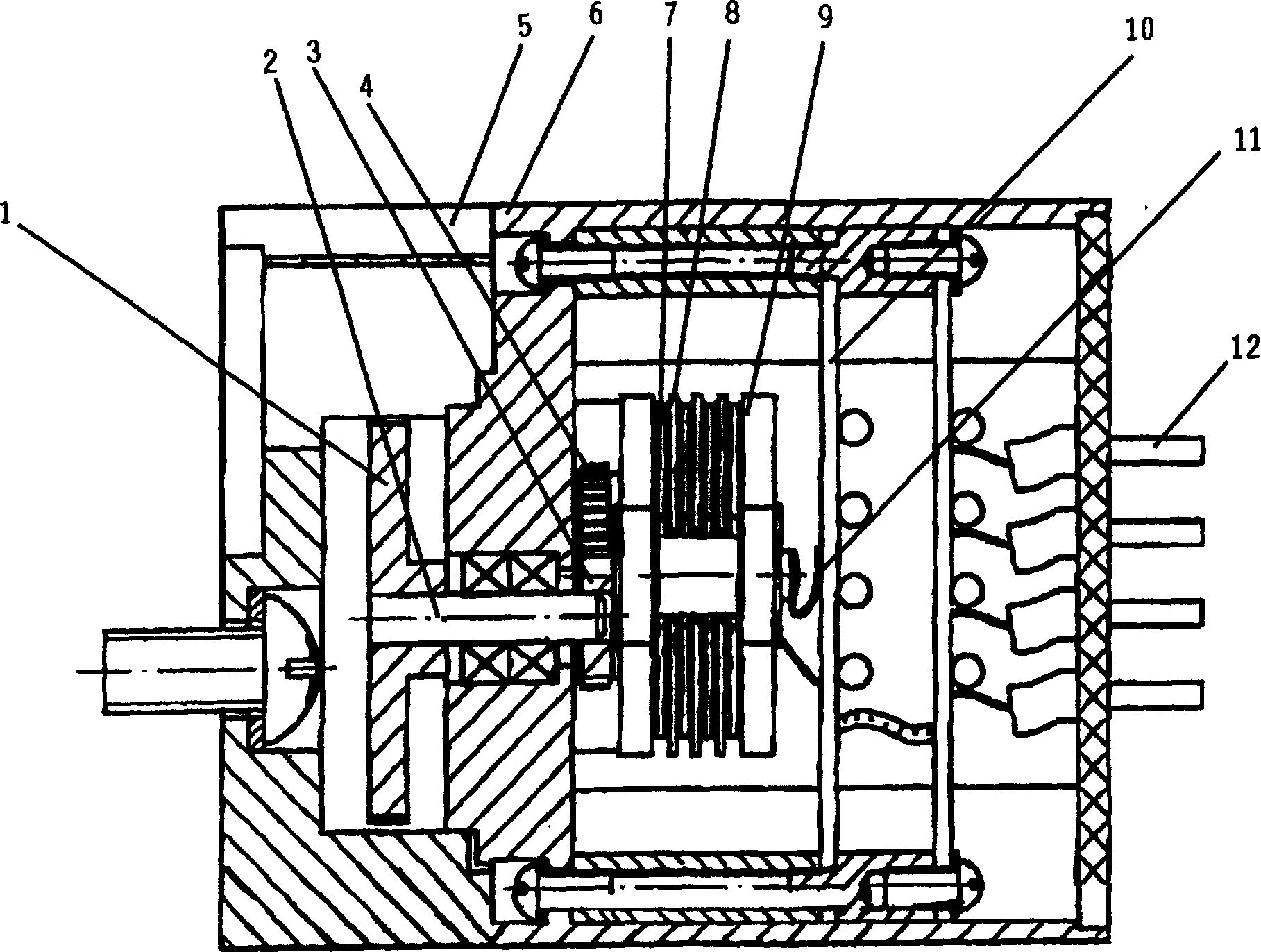 Area variable condenser mode digital serial output type angular displacement sensor