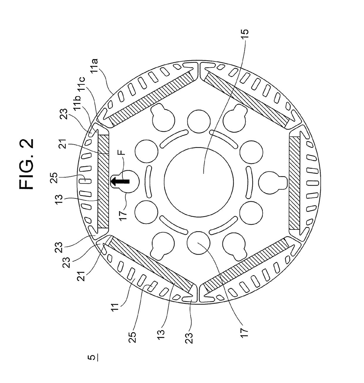 Electric motor with embedded permanent magnet, and refrigerating air conditioning equipment equipped with same