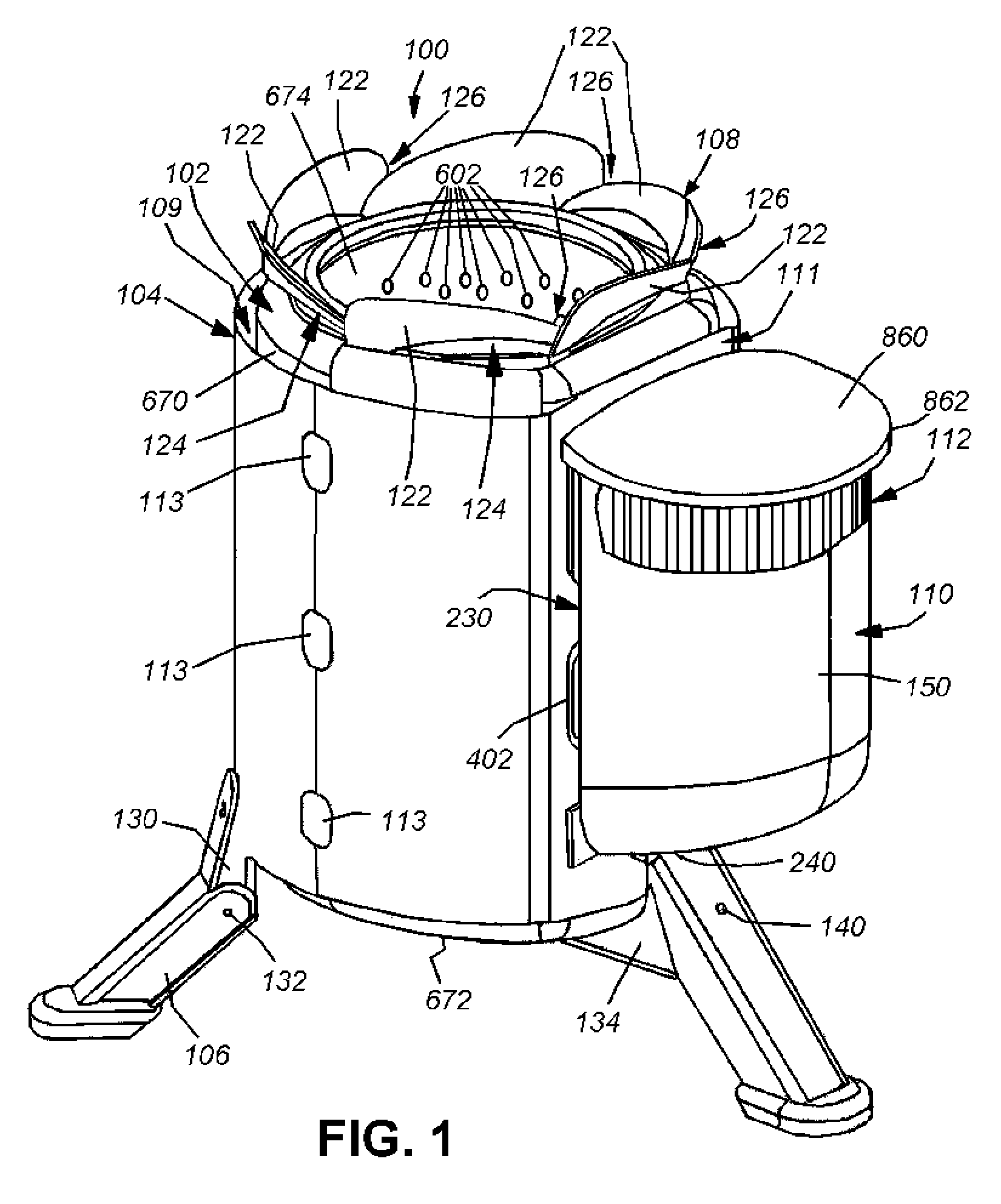 Portable combustion device utilizing thermoelectrical generation