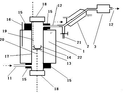 Analysis sample injection apparatus and method for making element form volatile by using organic matter cracking