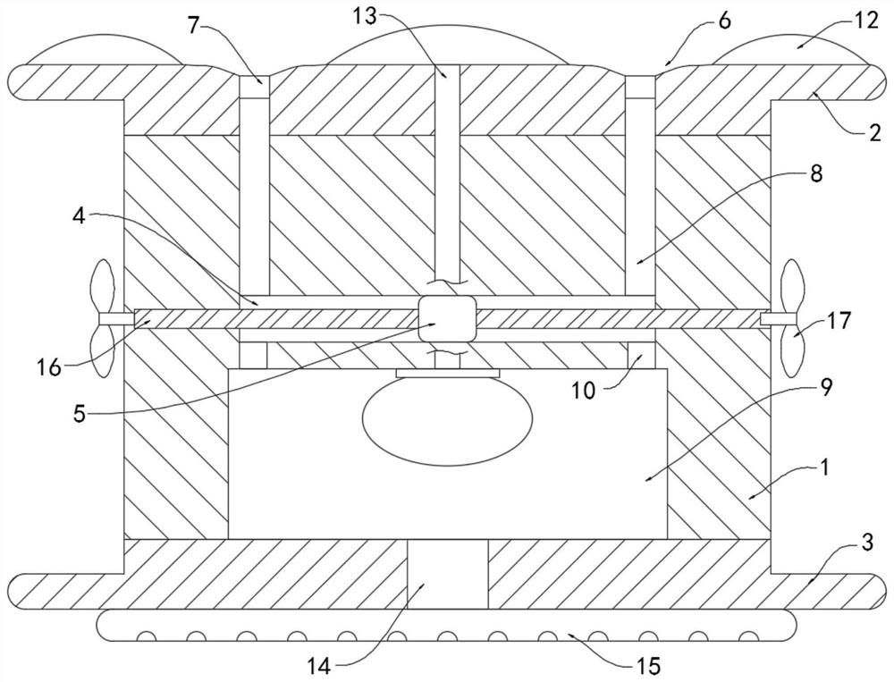 Self-dewatering stable buoyancy tank