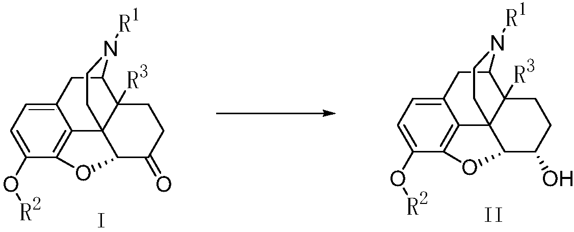 A kind of stereoselective reduction method of morphinone compound