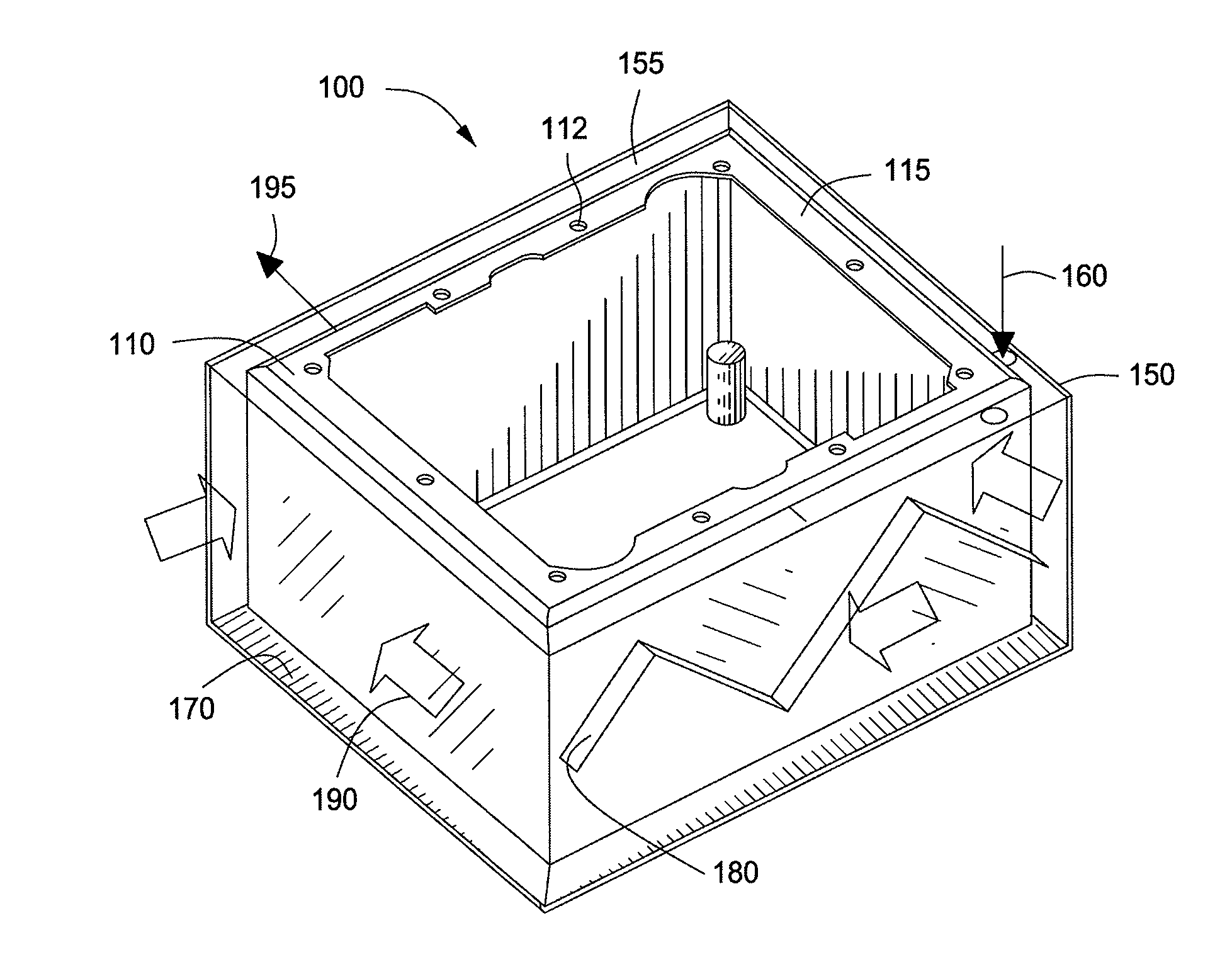 Integrated Air/Oil Reservoir Cooler and Noise Reduction System