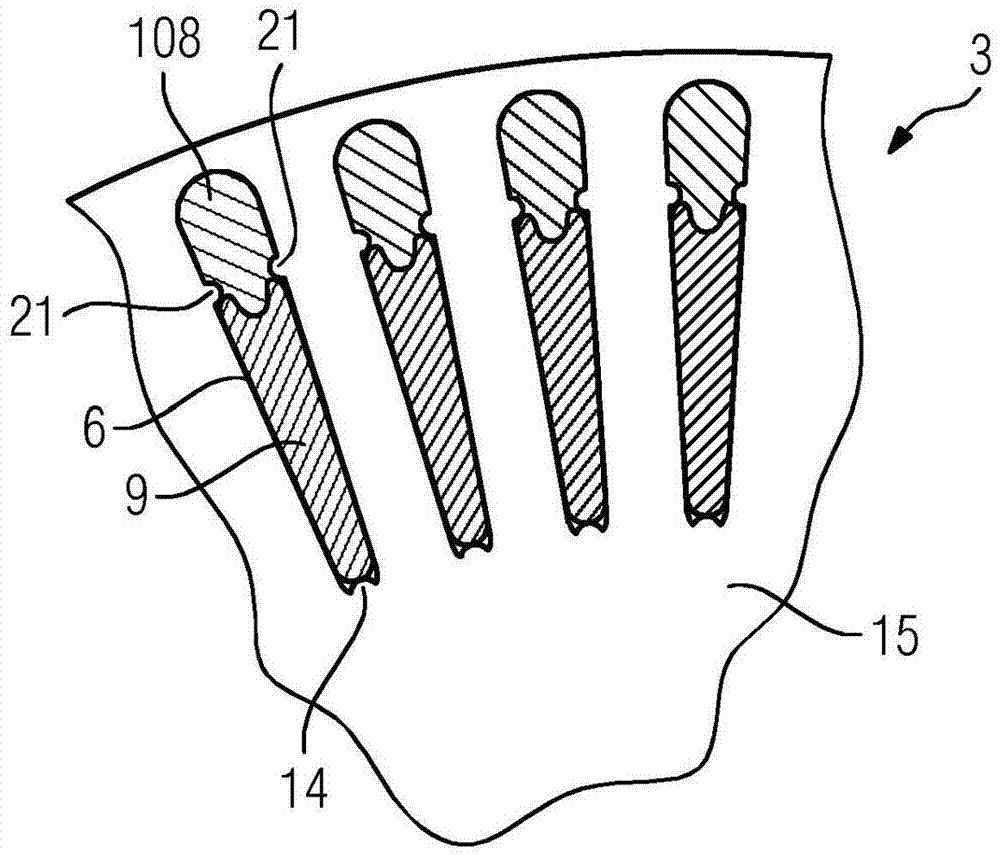 Cage rotor comprising a deformable bearing