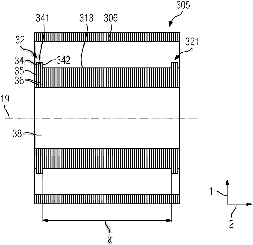 Cage rotor comprising a deformable bearing