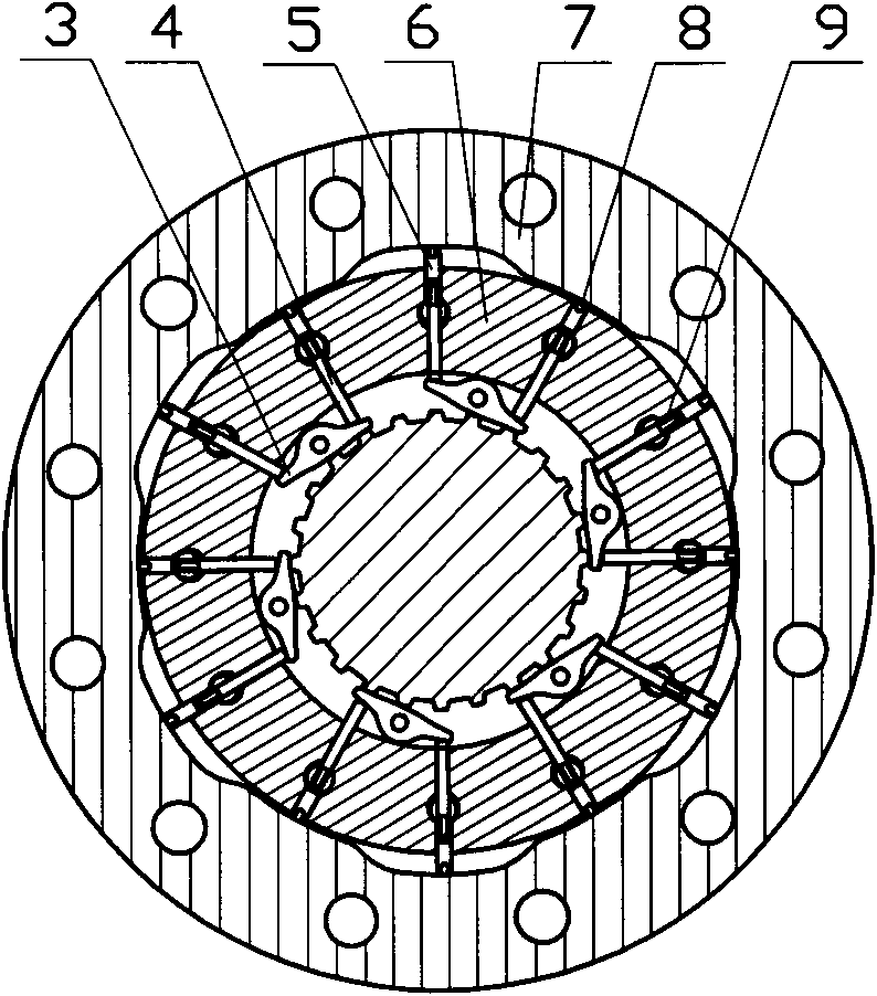 Blade type hydraulic motor with rocker arm structure