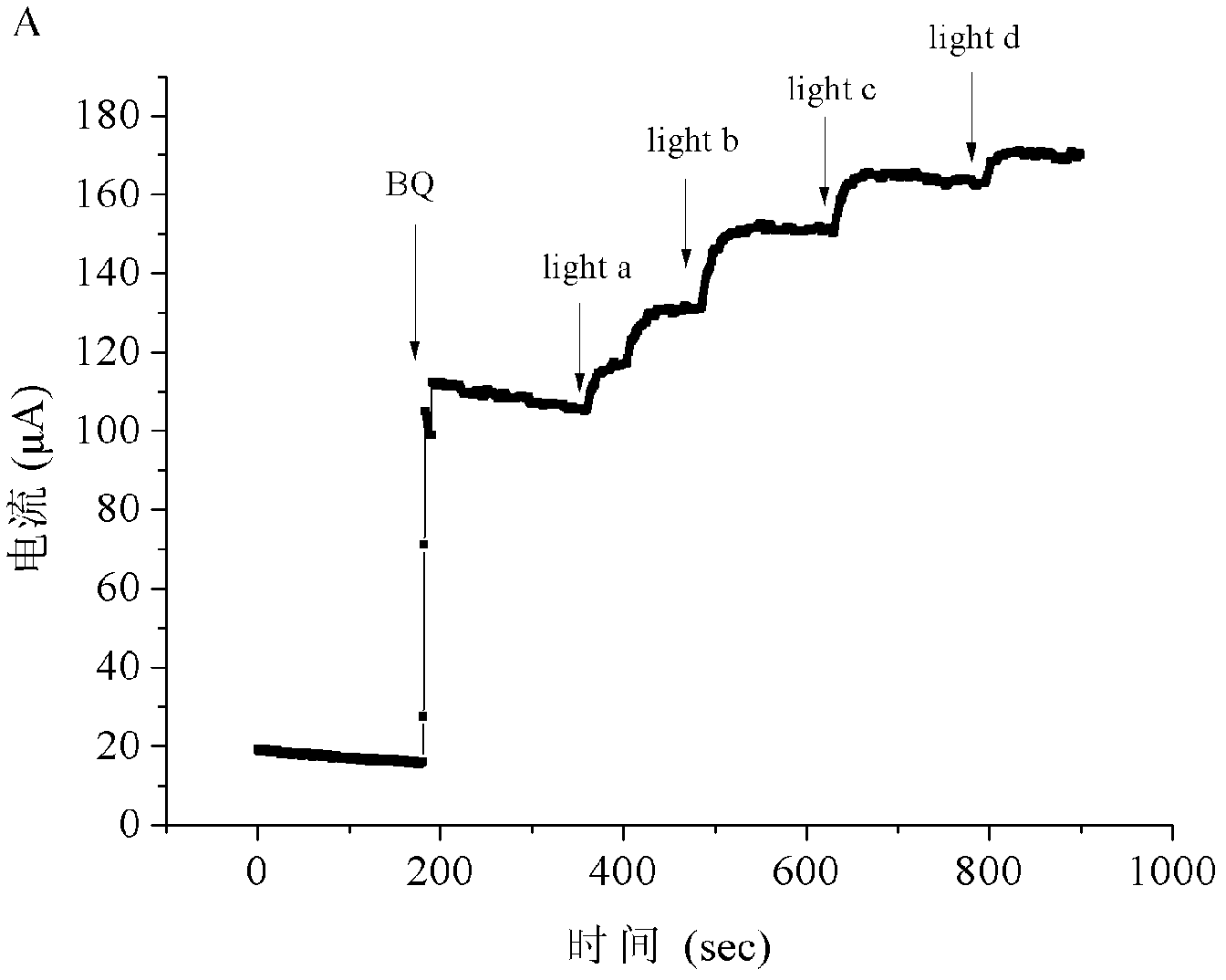 Immobilized algae cell bioelectrode, and usage and test method thereof