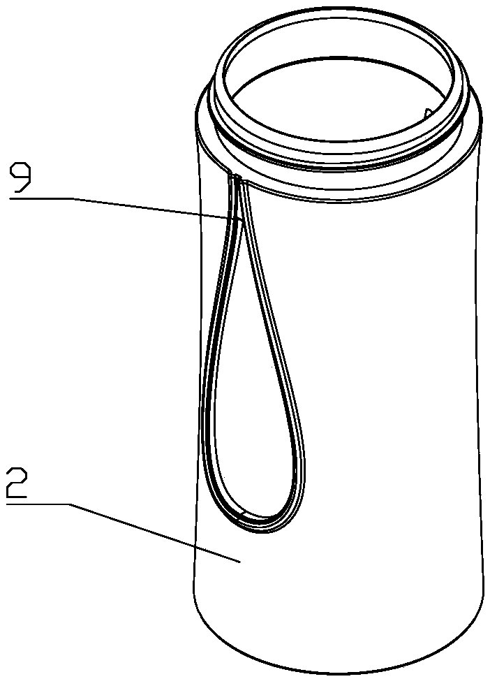 Cup with liftable inner container