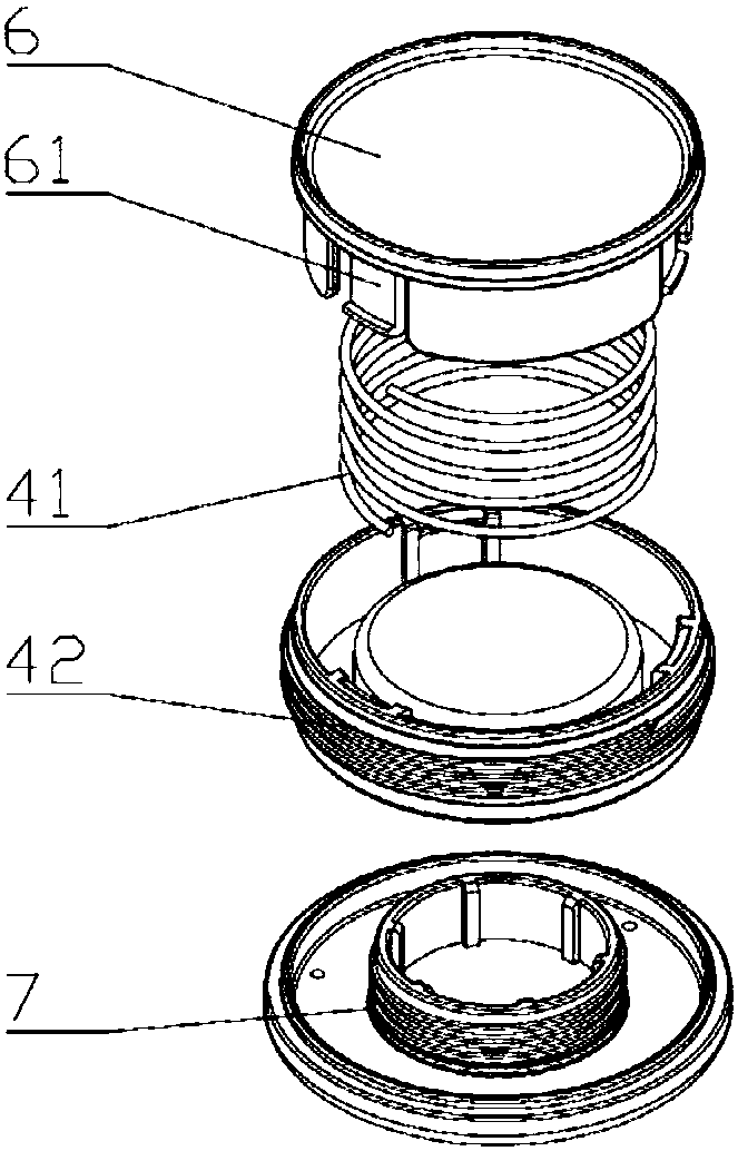 Cup with liftable inner container