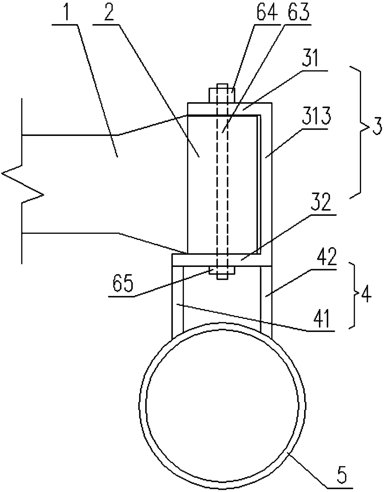 Clamping-plate support of hub-type joint net rack