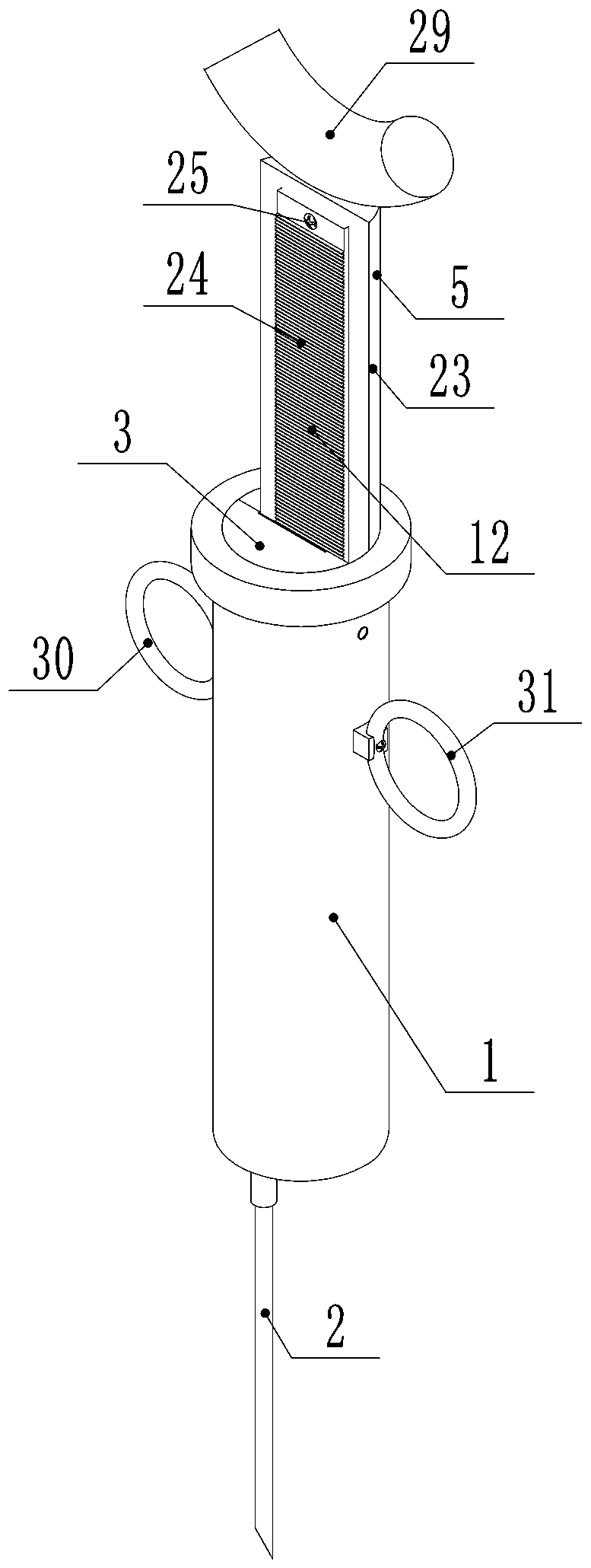 One-hand-operated negative pressure suction device for fine needle aspiration biopsy