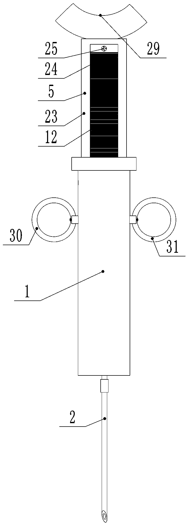 One-hand-operated negative pressure suction device for fine needle aspiration biopsy