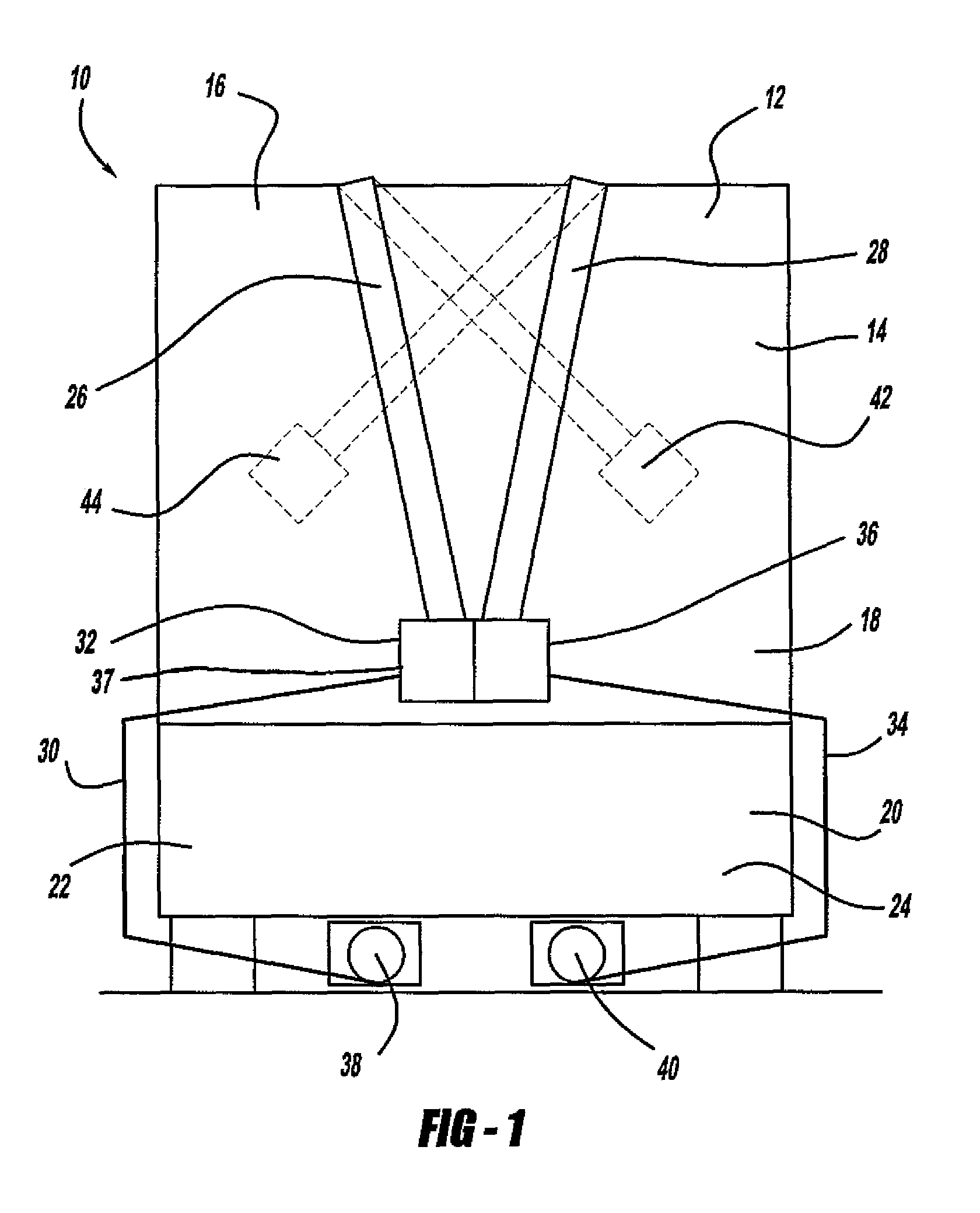 Buckle-tongue arrangement for four point seat belt system