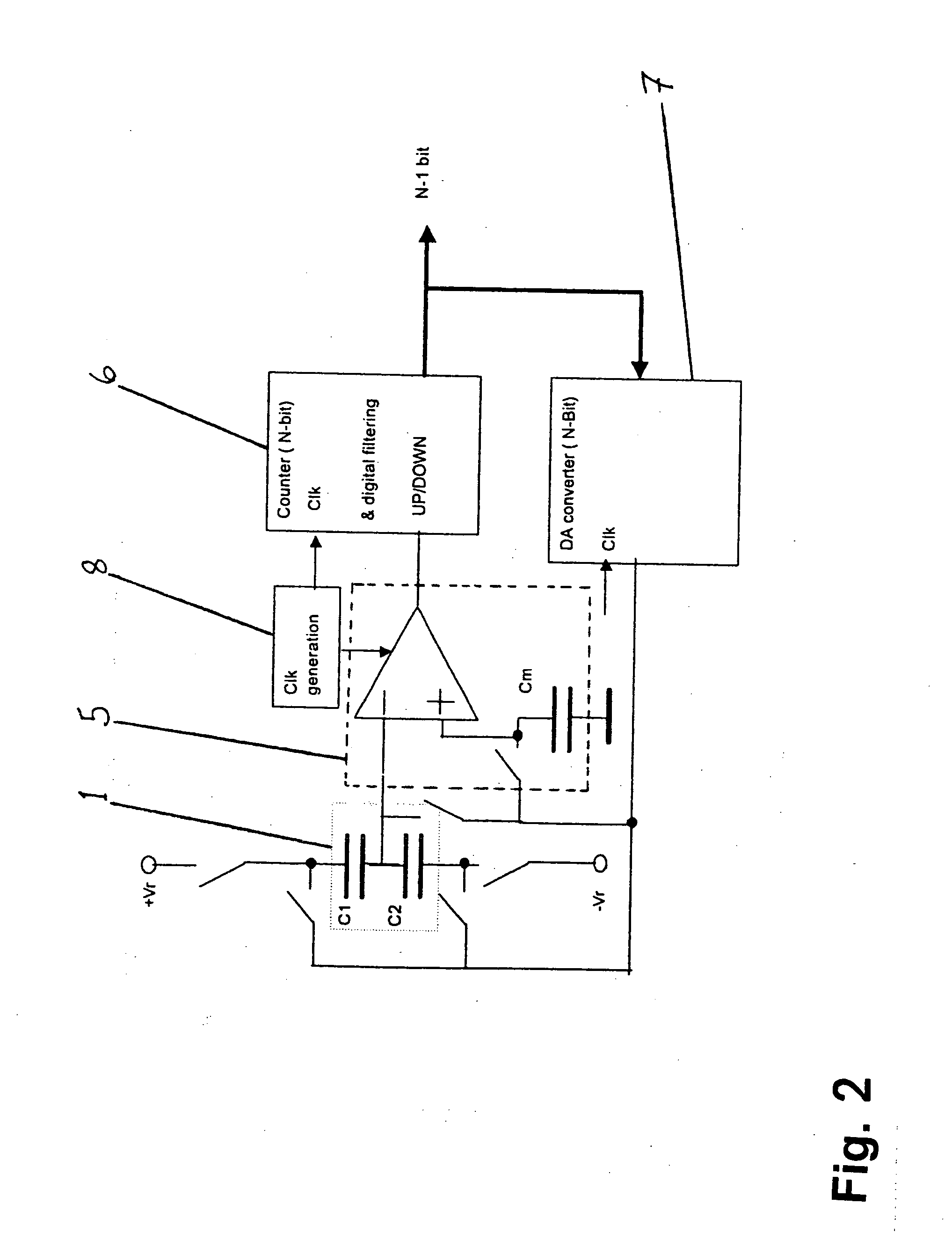 Capacitive acceleration sensor arrangement