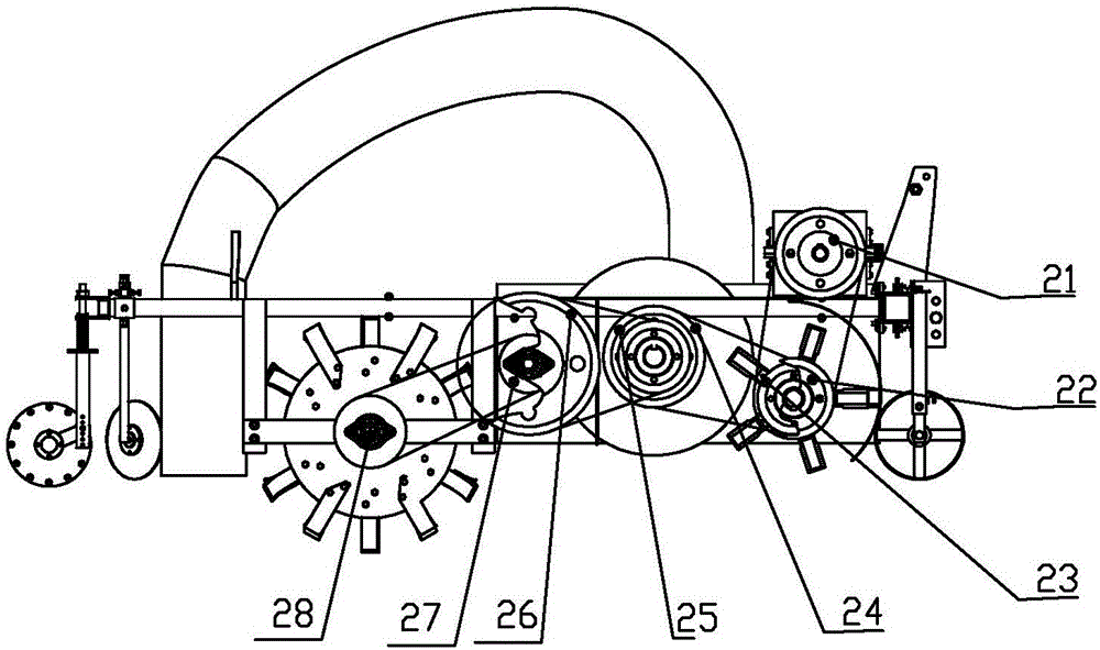 Pneumatic straw deep-burying returning machine