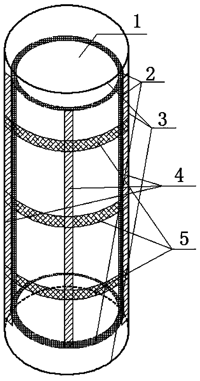 Sampling method of large-diameter granular material undisturbed sample