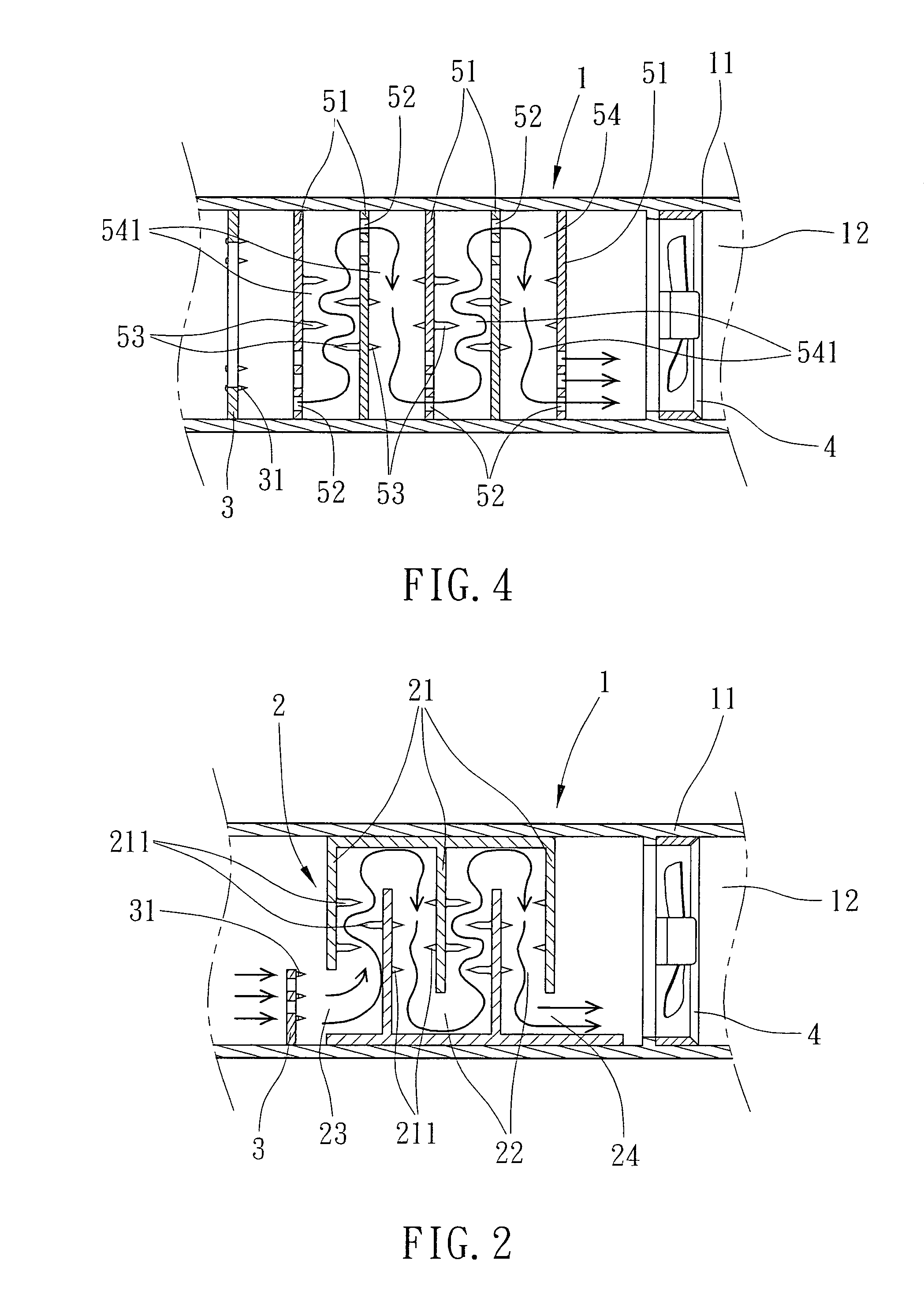 High-performance labyrinth type air treatment apparatus