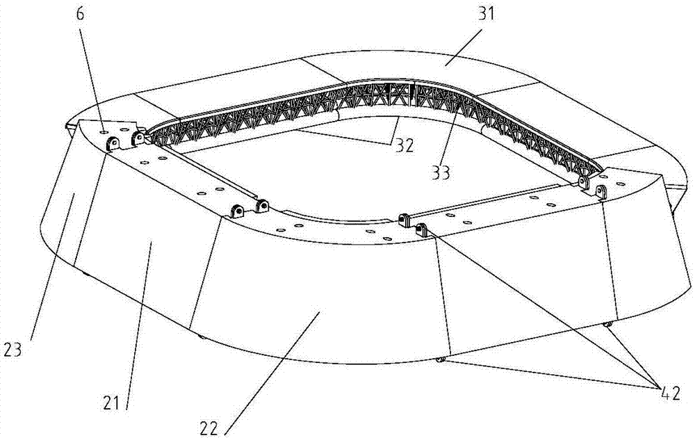 Combined pontoon anti-collision device for ultra-deep water drilling platforms