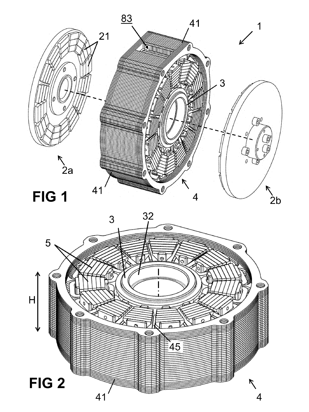 Stator for an axial flux machine and method for producing the same