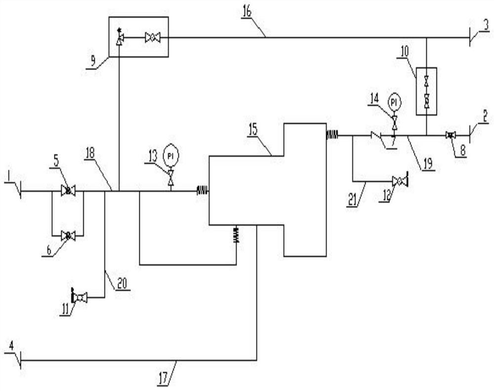 Module structure for supercharging of gas field supercharging station