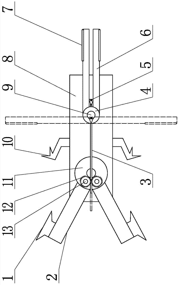 Filling pouring device of castable for cyclone separator construction