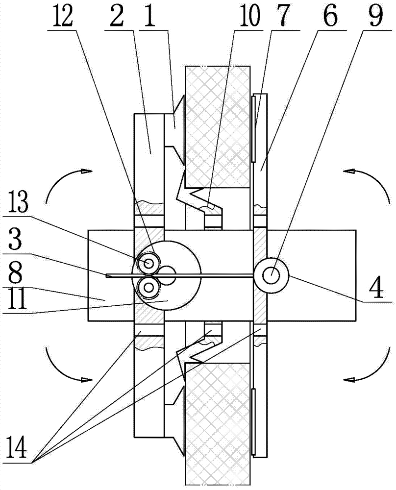 Filling pouring device of castable for cyclone separator construction