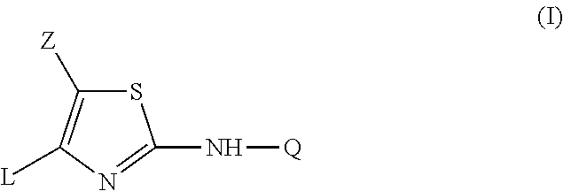 2-aniline-4-aryl substituted thiazole derivatives