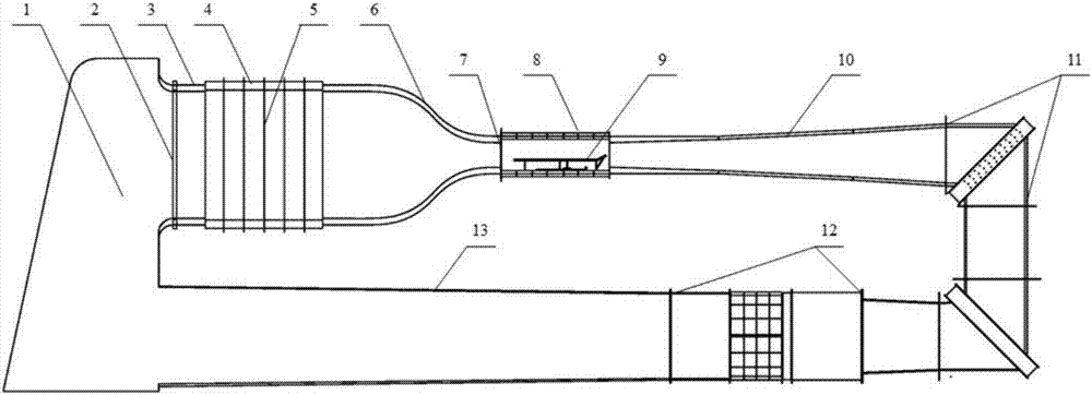 Experiment device and method for measuring turbulent friction resistance of flat plate